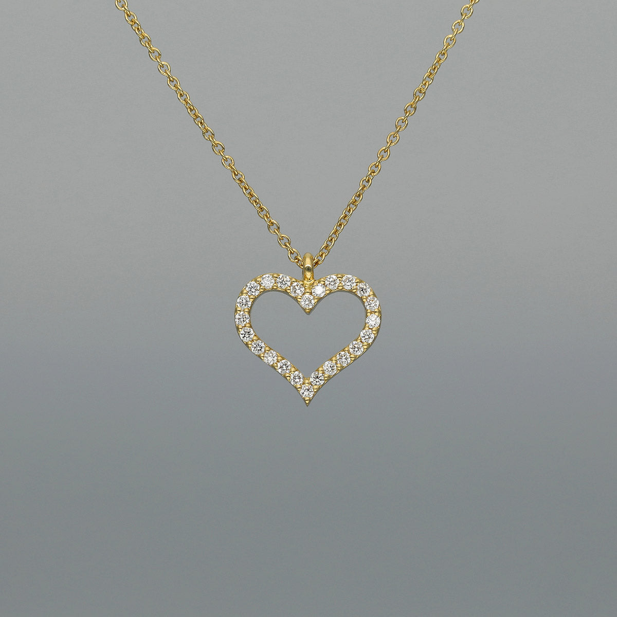 Collier "Herz S/O" aus 750 Gelbgold mit Brillanten