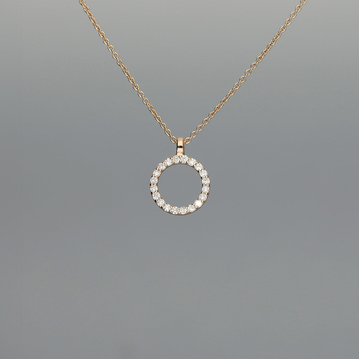 Collier "Loop S/O" aus 750 Rotgold mit Brillanten