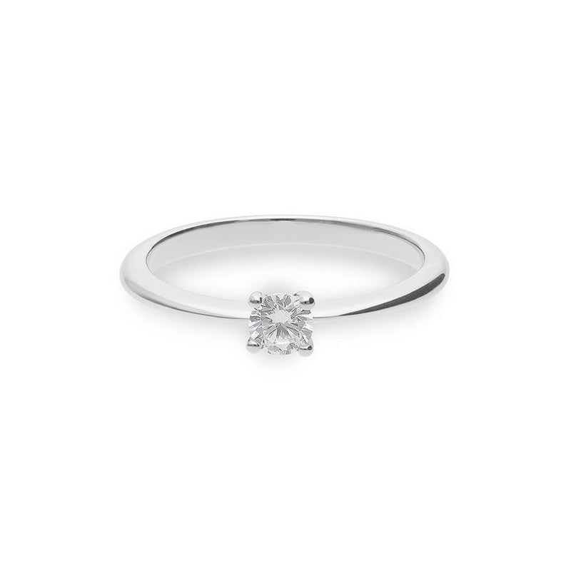 Verlobungsring mit einem Brillanten 0,25 ct., Platin