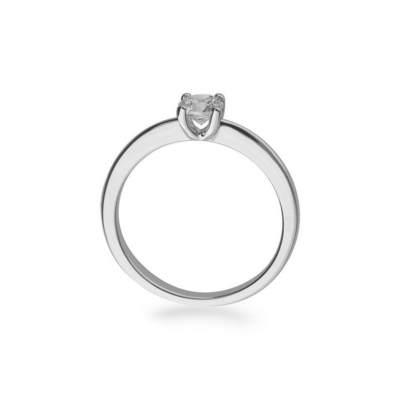Verlobungsring mit einem Brillanten 0,40 ct., Weißgold