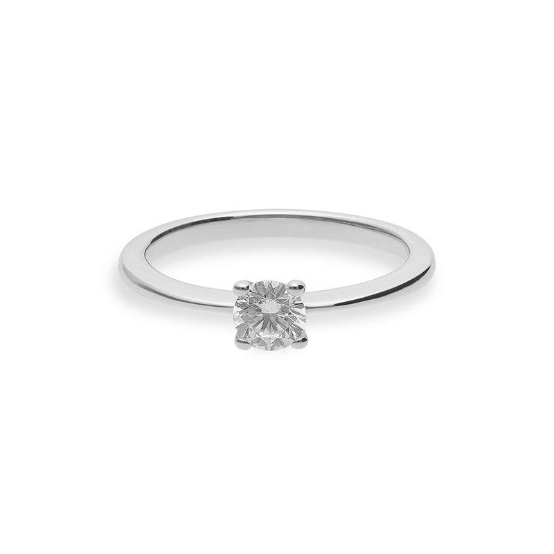 Verlobungsring mit einem Brillanten 0,40 ct., Weißgold