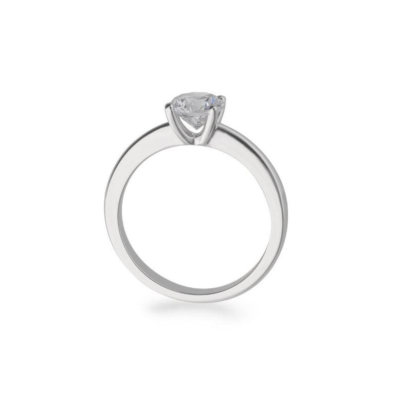 Verlobungsring mit einem Brillanten 1,00 ct., Platin
