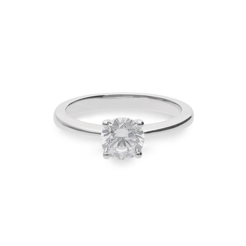 Verlobungsring mit einem Brillanten 1,00 ct., Platin