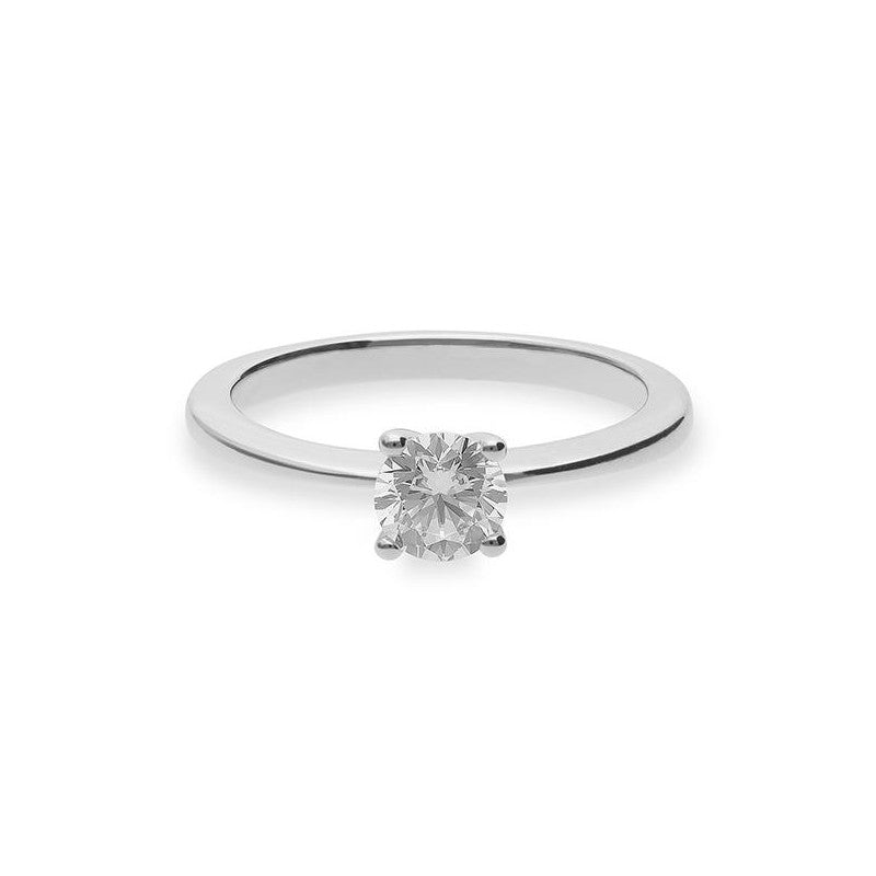 Verlobungsring mit einem Brillanten 0,60 ct., Platin