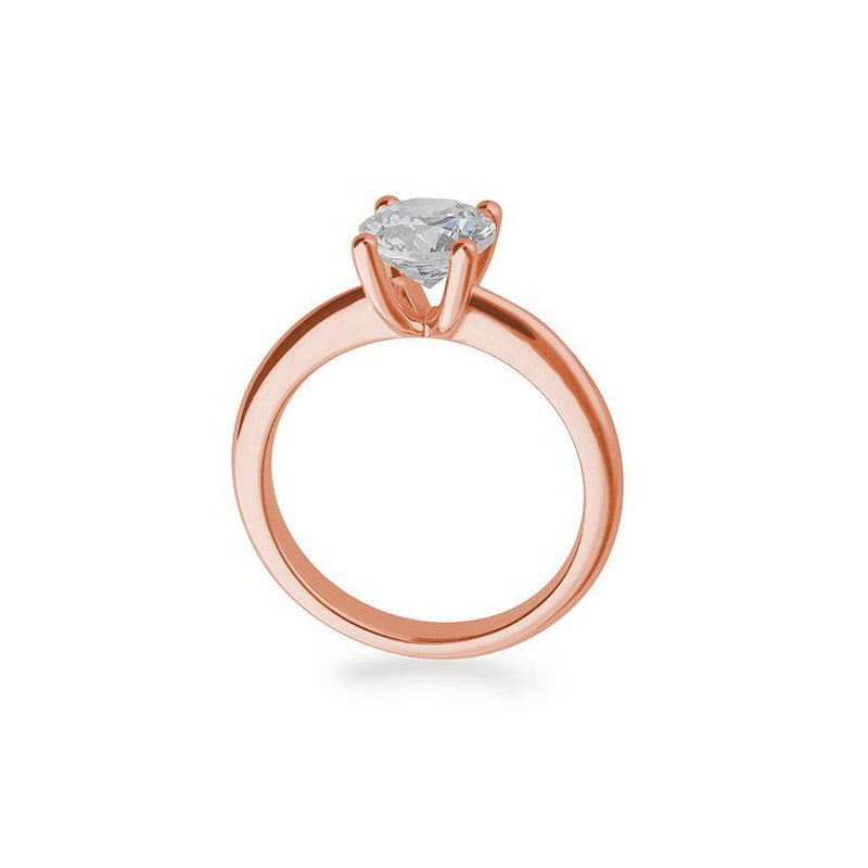 Verlobungsring mit einem Brillanten 1,50 ct., Rotgold