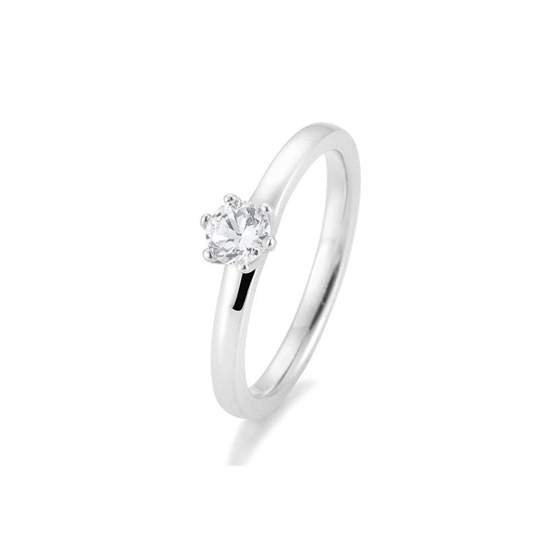 Verlobungsring mit einem Brillanten 1,00 ct., Platin