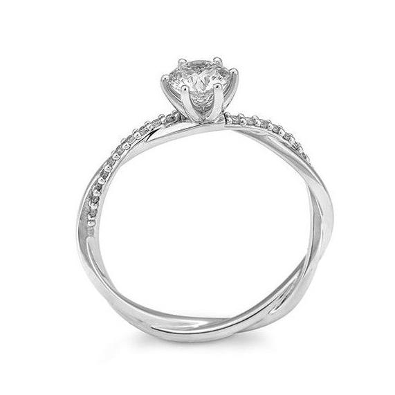 Verlobungsring mit 19 Brillanten 0,349 ct., Weißgold