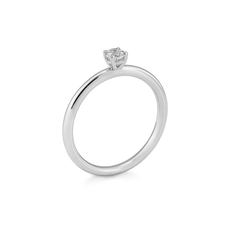 Verlobungsring mit einem Brillanten 0,15 ct., Weißgold