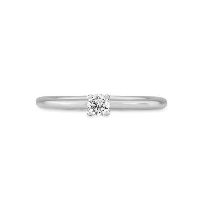 Verlobungsring mit einem Brillanten 0,15 ct., Weißgold