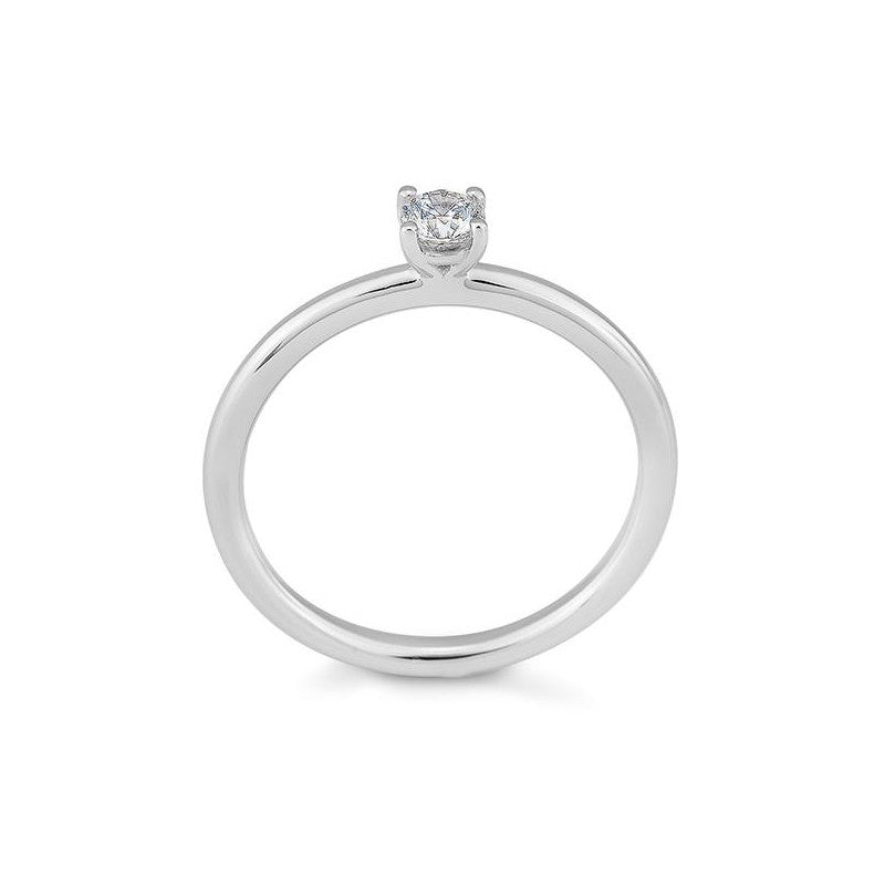 Verlobungsring mit einem Brillanten 0,20 ct., Platin