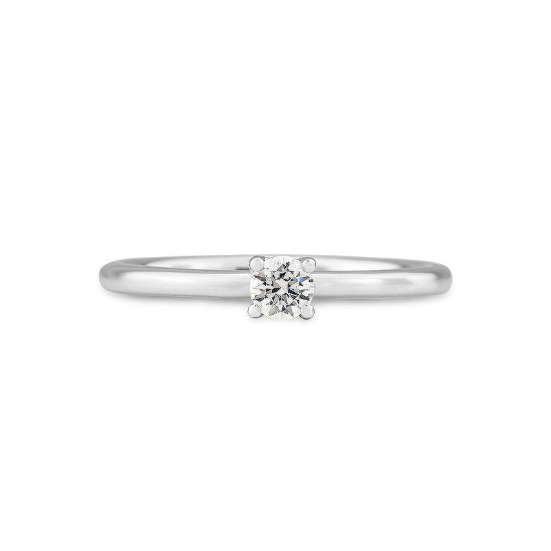Verlobungsring mit einem Brillanten 0,20 ct., Weißgold