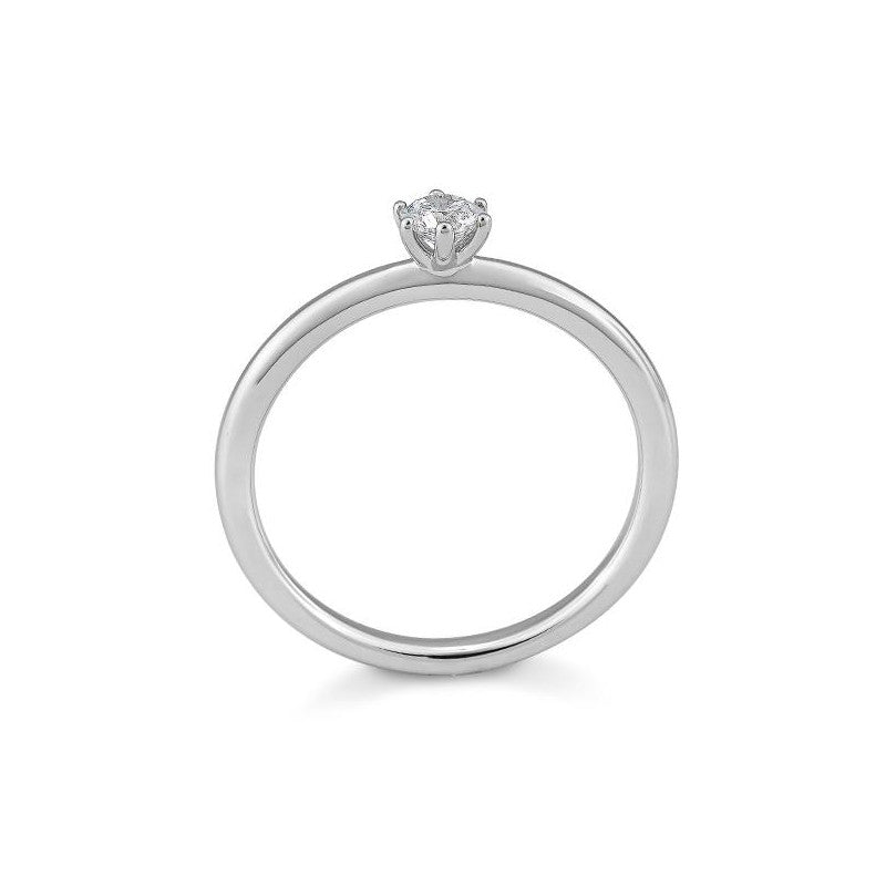 Verlobungsring mit einem Brillanten 0,20 ct., Weißgold