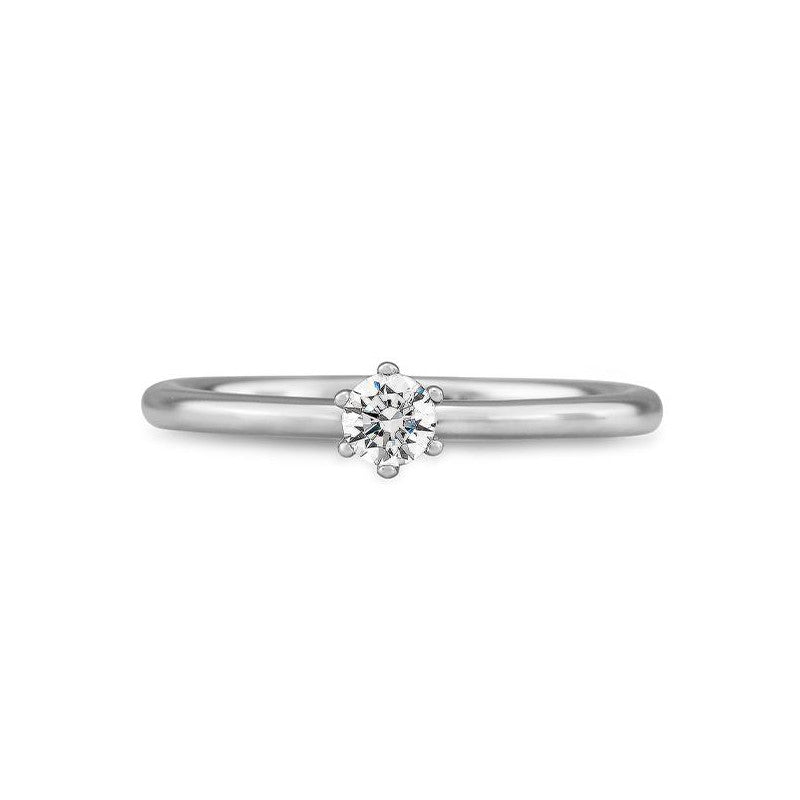 Verlobungsring mit einem Brillanten 0,20 ct., Platin