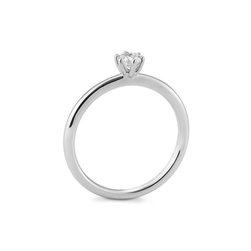 Verlobungsring mit einem Brillanten 0,25 ct., Platin