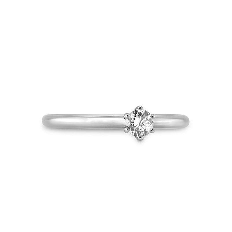 Verlobungsring mit einem Brillanten 0,25 ct., Platin