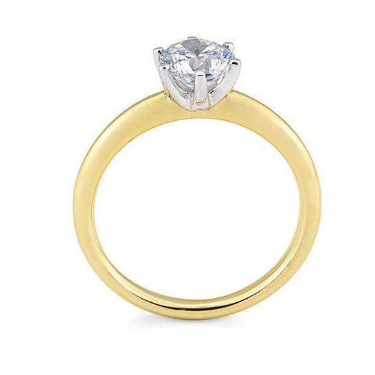 Verlobungsring mit einem Brillanten 1,00 ct., Gelbgold