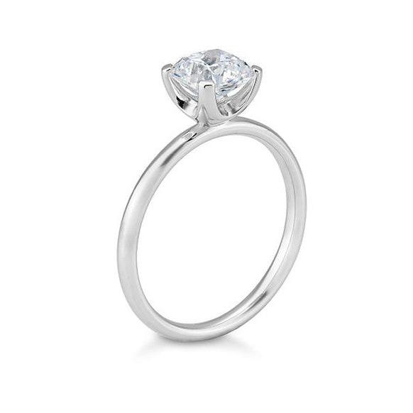 Verlobungsring mit einem Cushion - Cut Diamond 1,00 ct., Weißgold