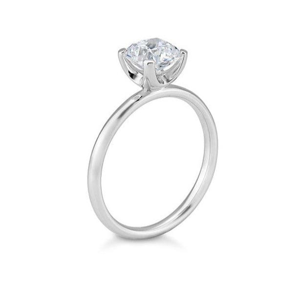 Verlobungsring mit einem Cushion - Cut Diamond 1,50 ct., Weißgold