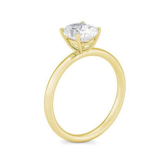 Verlobungsring mit einem Oval - Cut Diamond 0,40 ct., Gelbgold
