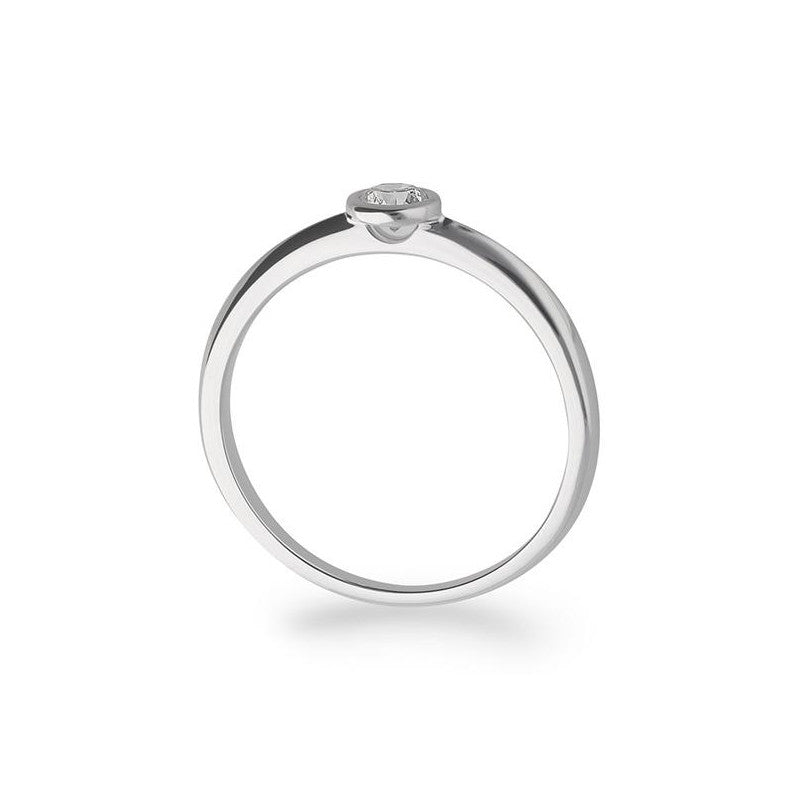 Verlobungsring mit einem Brillanten 0,15 ct., Weißgold