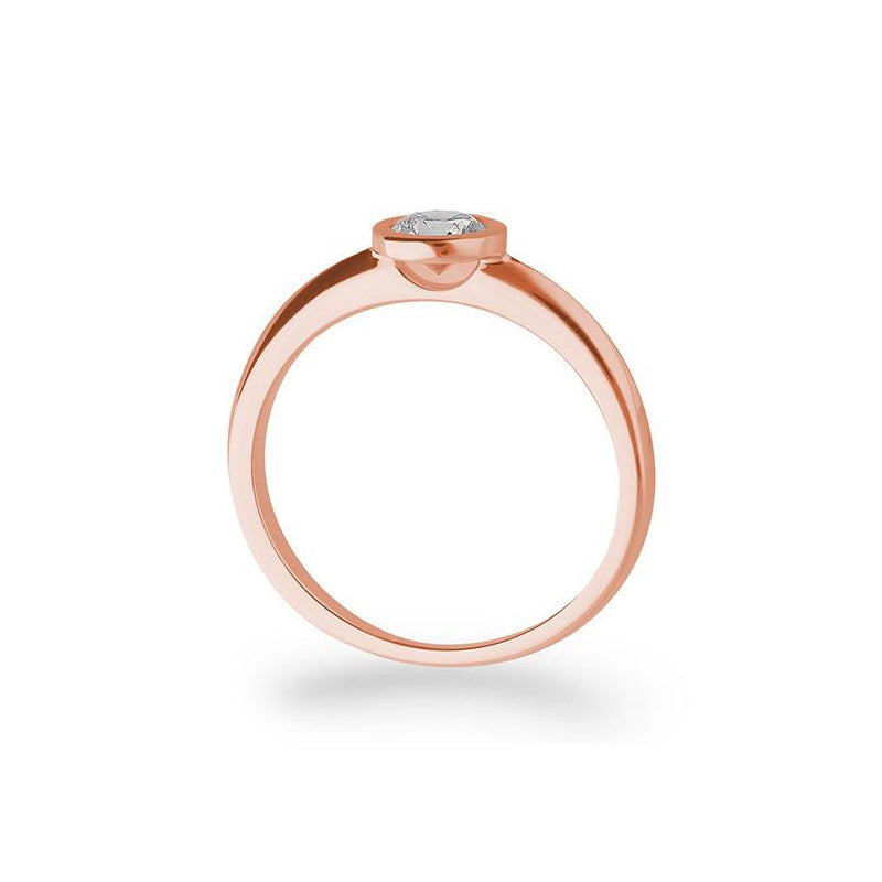 Verlobungsring mit einem Brillanten 0,40 ct., Rotgold