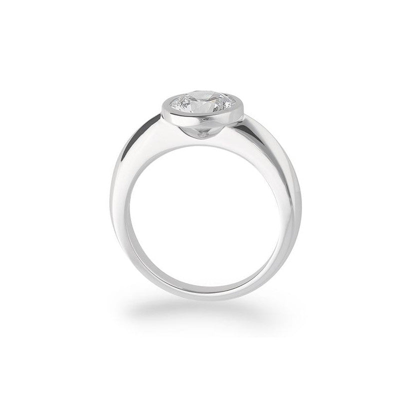 Verlobungsring mit einem Brillanten 1,50 ct., Weißgold