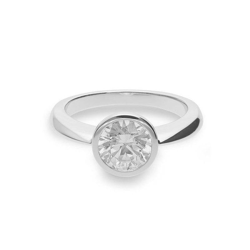 Verlobungsring mit einem Brillanten 1,50 ct., Weißgold
