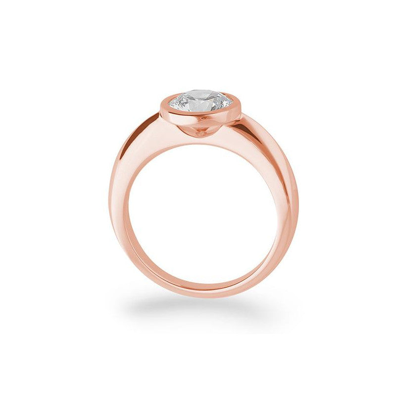 Verlobungsring mit einem Brillanten 1,50 ct., Rotgold