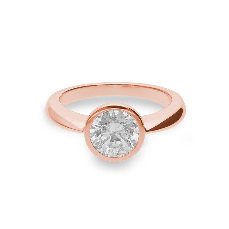 Verlobungsring mit einem Brillanten 1,50 ct., Rotgold