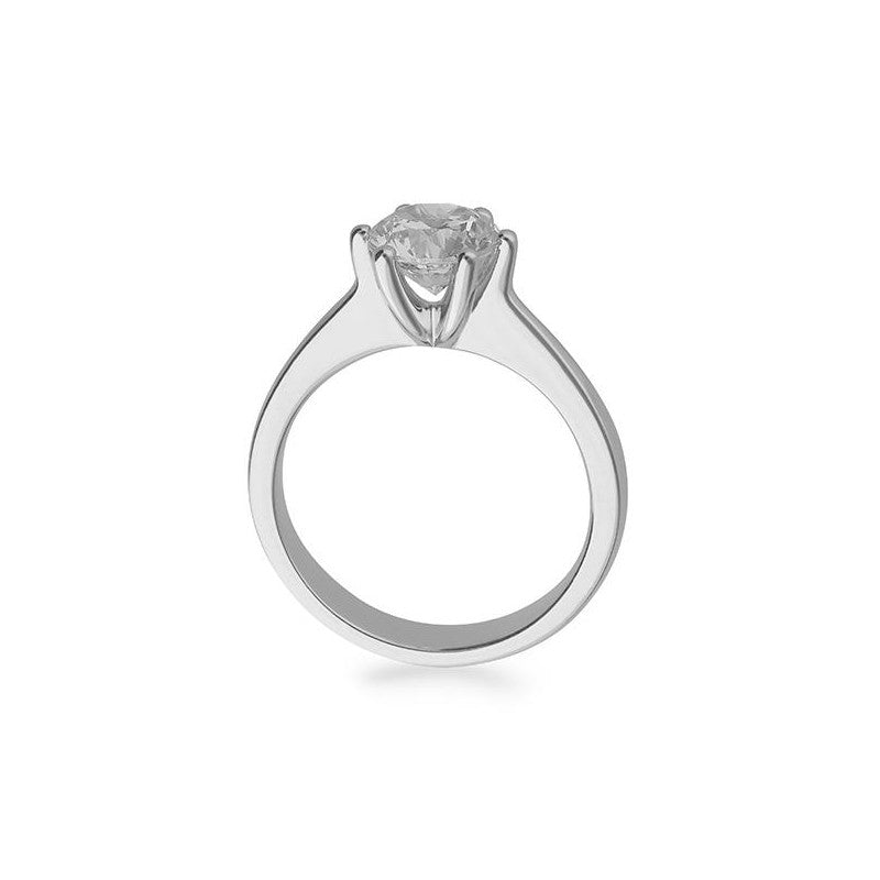 Verlobungsring mit einem Brillanten 1,50 ct., Weißgold