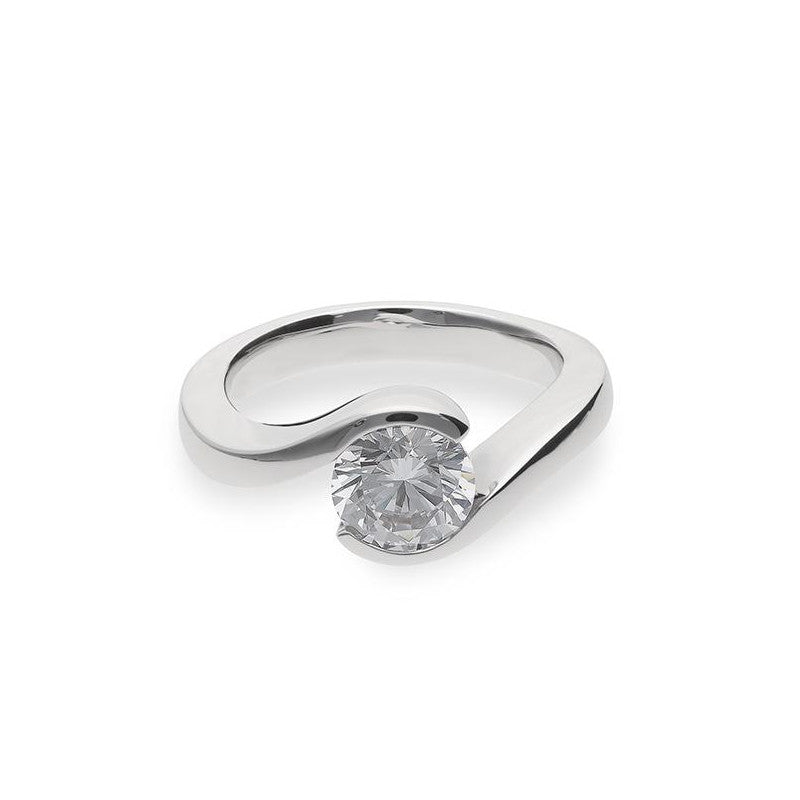 Verlobungsring mit einem Brillanten 1,50 ct., Weißgold