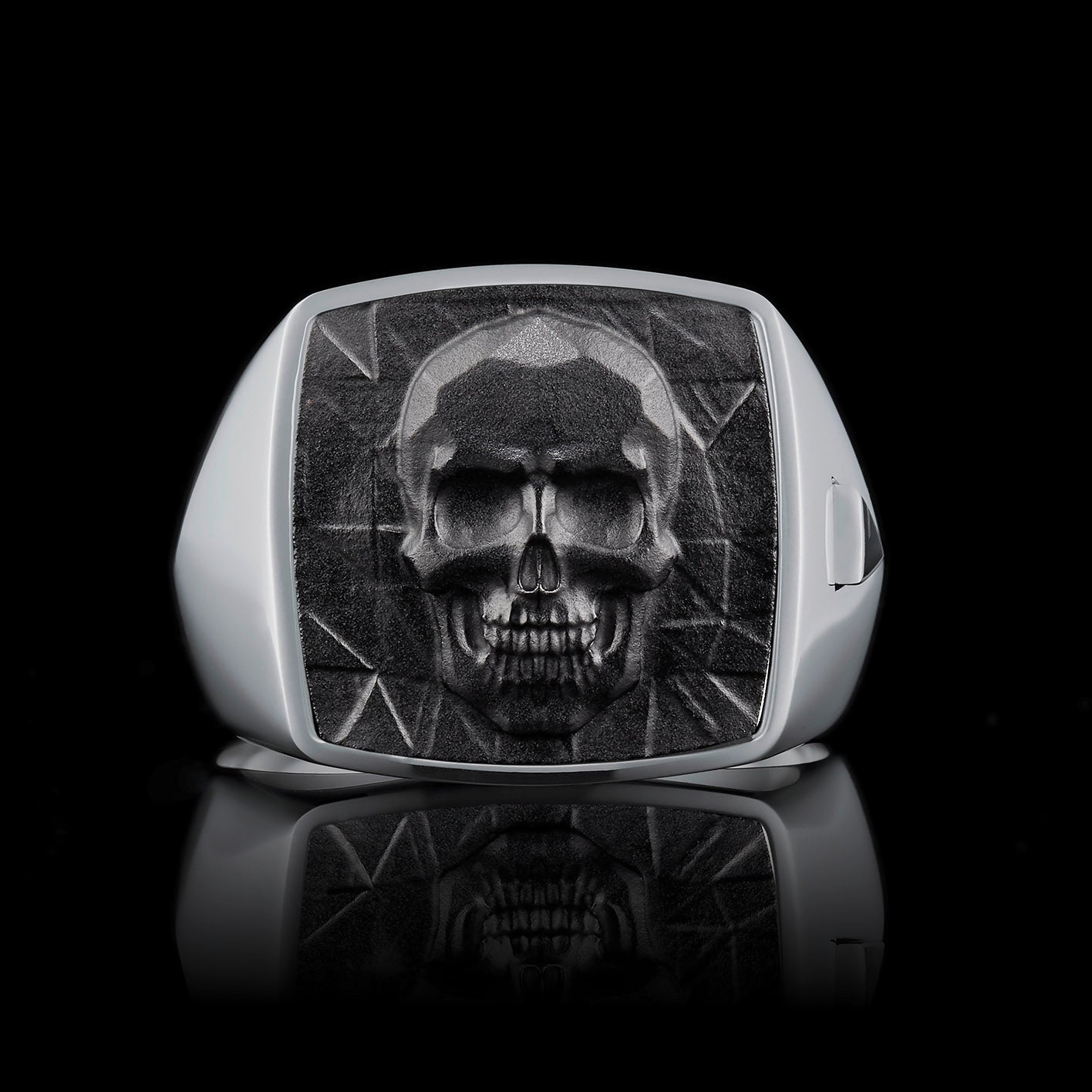 TYPAR x ONYX SKULL TAG Silber