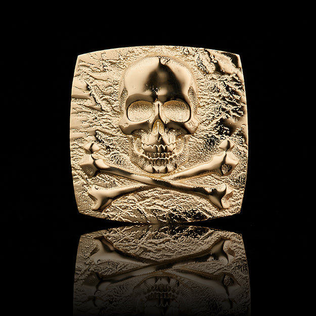 CROSSBONE SKULL TAG Gold