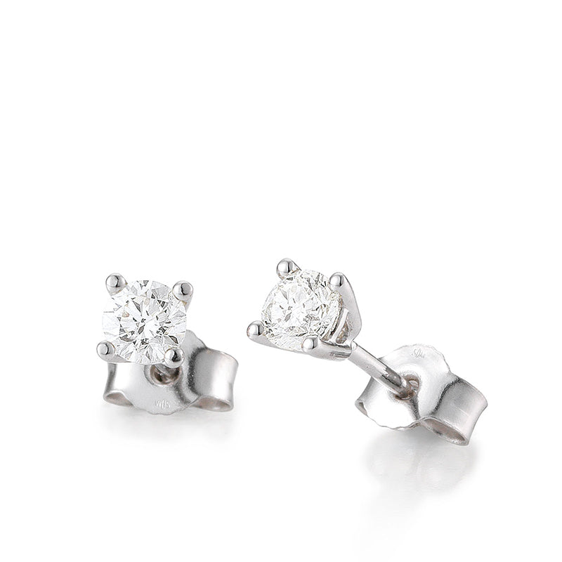 Ohrschmuck mit Brillanten zus. 0,40 ct., Weißgold, 750 Gold, W/SI