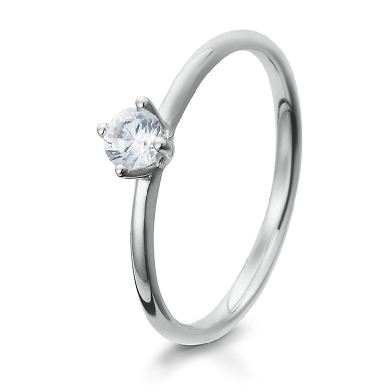 Verlobungsring mit einem Brillanten 0,20 ct., Platin