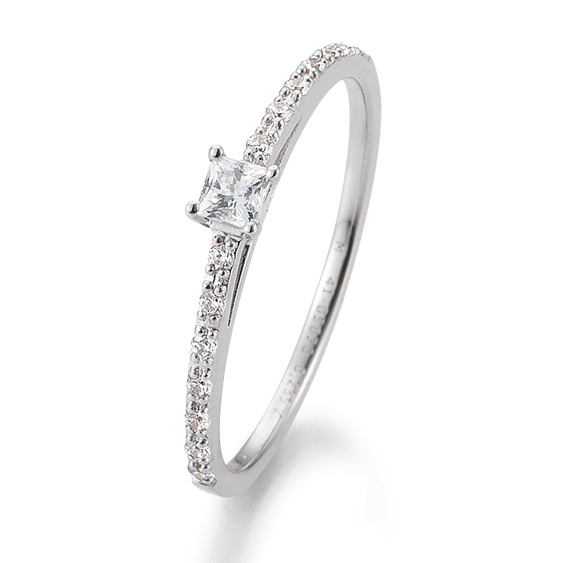 Verlobungsring mit 13 Brillanten 0,235 ct., Platin, 950 Platin, W/SI, Größe 65