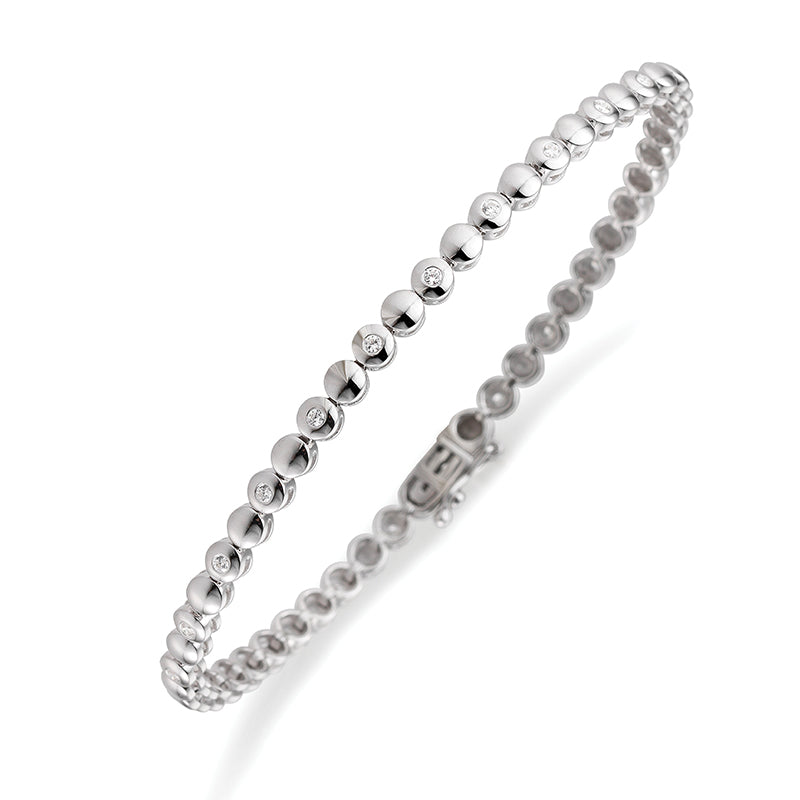 Armband mit Brillanten 0,50 ct., Weißgold, 750 Gold, W/SI