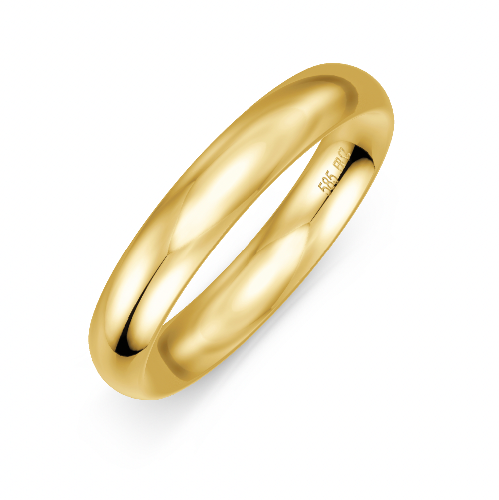 BREUNING Trauring spitz gewölbt 3,5 mm Breite, Gelbgold