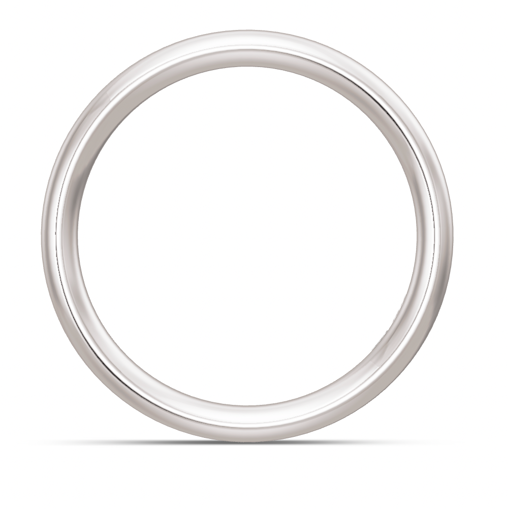 BREUNING Trauring spitz gewölbt 3,5 mm Breite, Platin