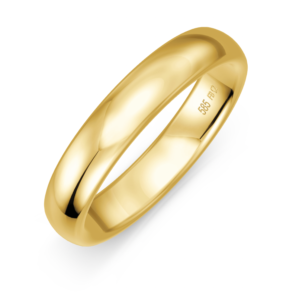 BREUNING Trauring lux 4 mm Breite, Gelbgold