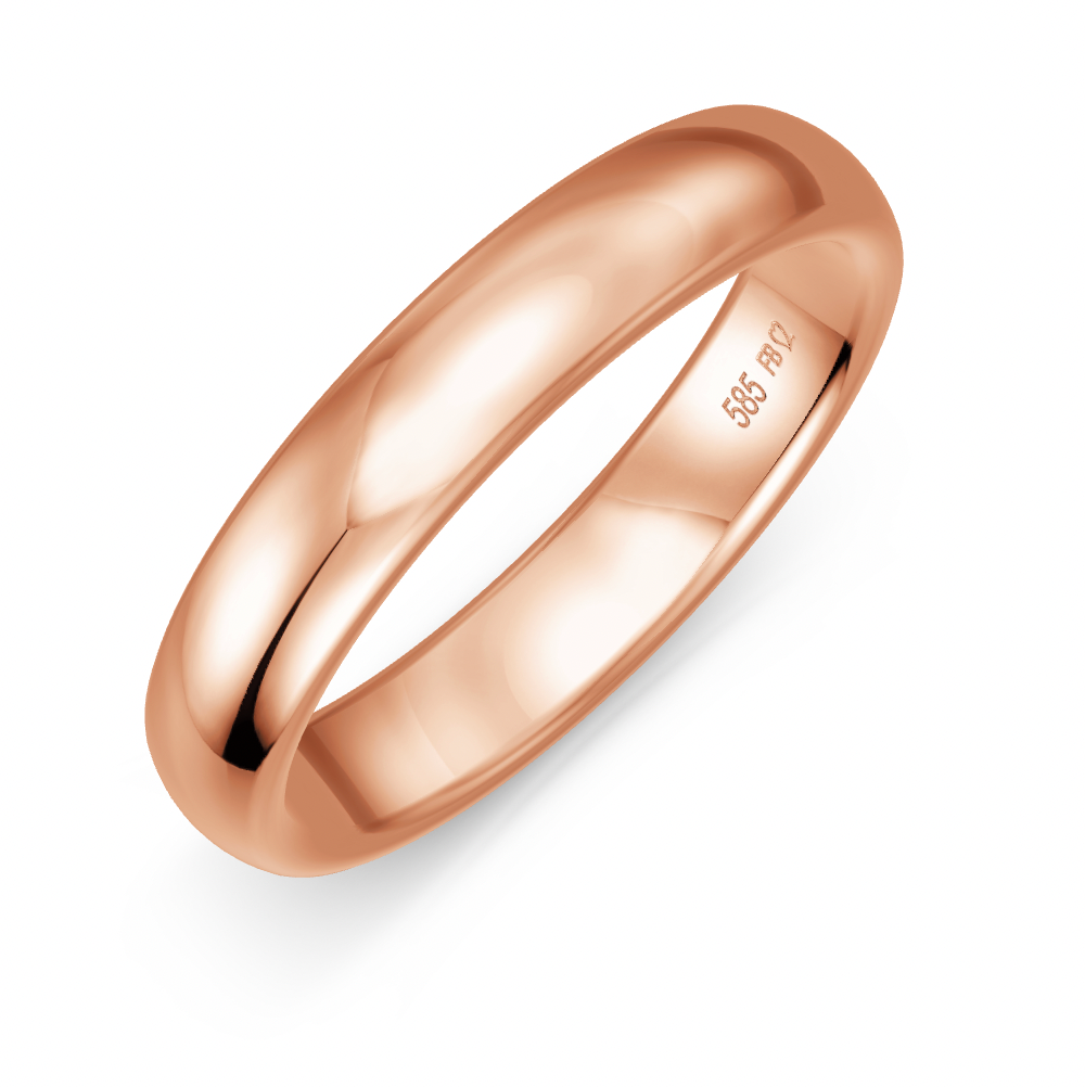 BREUNING Trauring lux 4 mm Breite, Rotgold