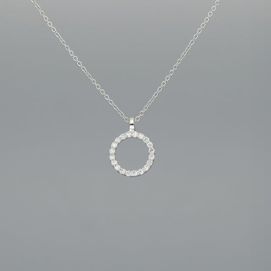 Collier "Loop S/O" aus 750 Weißgold mit Brillanten