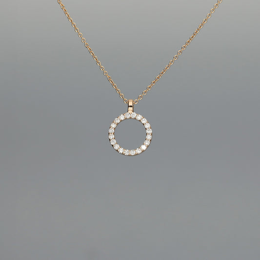 Collier "Loop S/O" aus 750 Rotgold mit Brillanten