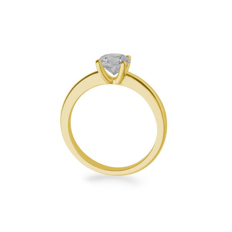 Verlobungsring mit einem Brillanten 1,00 ct., Gelbgold