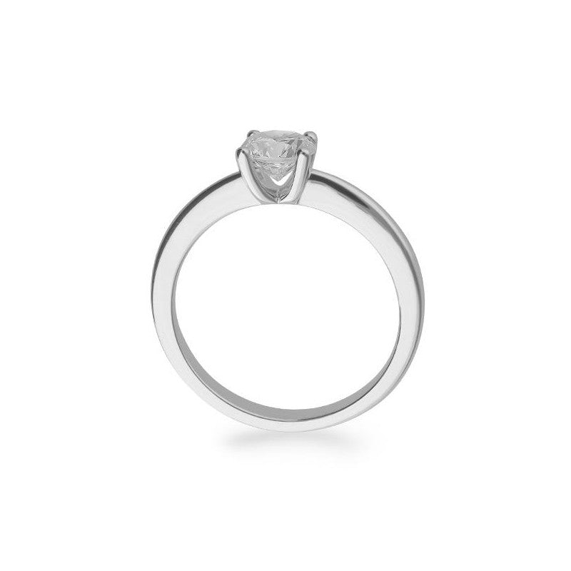 Verlobungsring mit einem Brillanten 0,80 ct., Platin