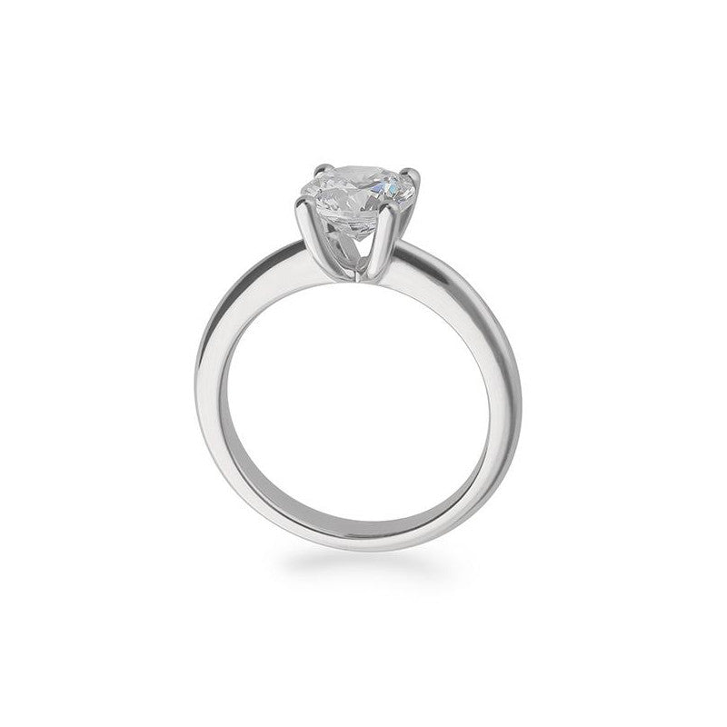 Verlobungsring mit einem Brillanten 1,50 ct., Platin