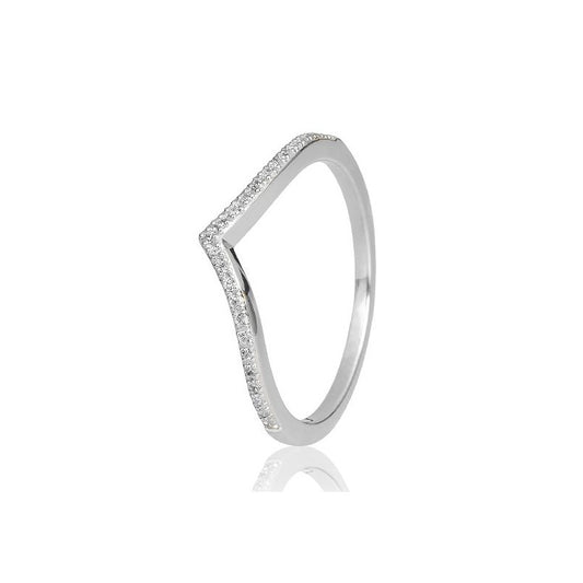 Memoire Ring mit 25 Brillanten 0,125 ct., Weißgold