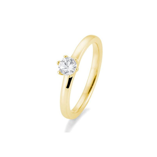 Verlobungsring mit einem Brillanten 1,00 ct., Gelbgold