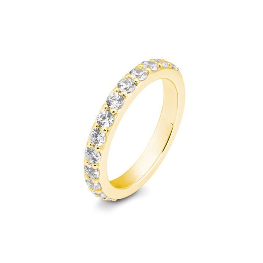 Memoire Ring mit Brillanten 0,77 ct., Gelbgold