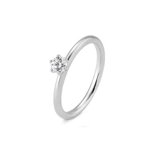 Verlobungsring mit einem Brillanten 0,25 ct., Platin